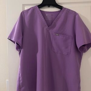 Figs Lavender Technical Collection Scrub Top
